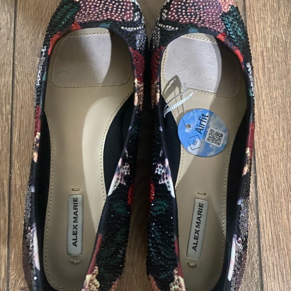 Chic BEJEWELED ballerina slippers by Alex Marie with AIRLIFT comfort in 6.5! - Picture 2 of 4